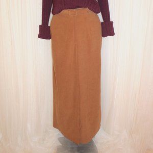 1970s Vintage Size Small Caramel Colour Maxi Straight Skirt